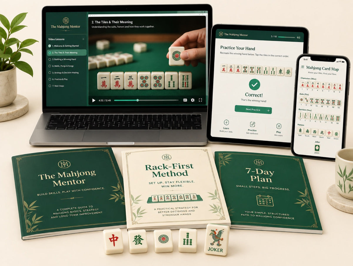 The Mahjong Mentor: video course, Decision Trainer and 2026 Card Map
